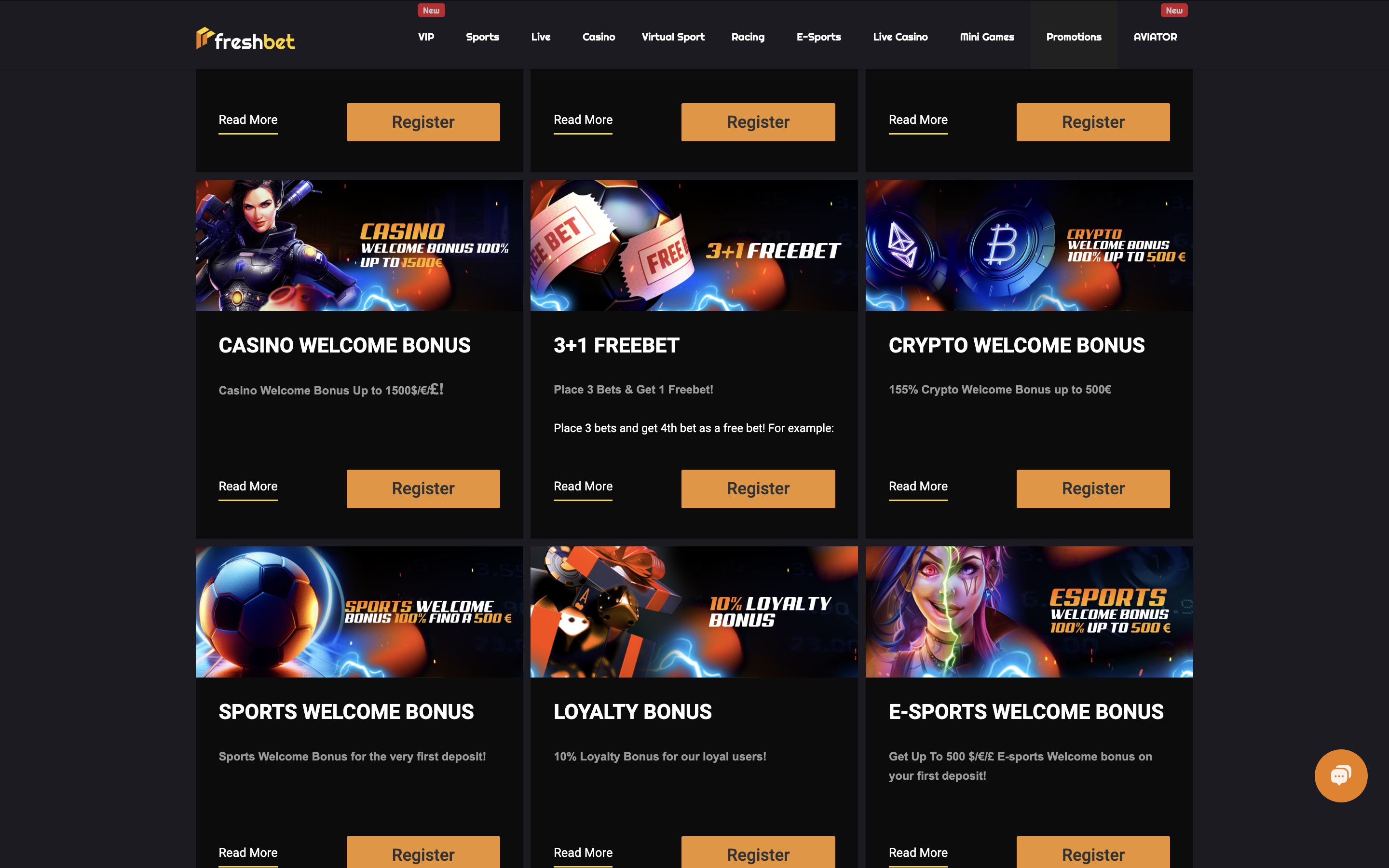 Freshbet Casino Bonuses and Promotions Banner