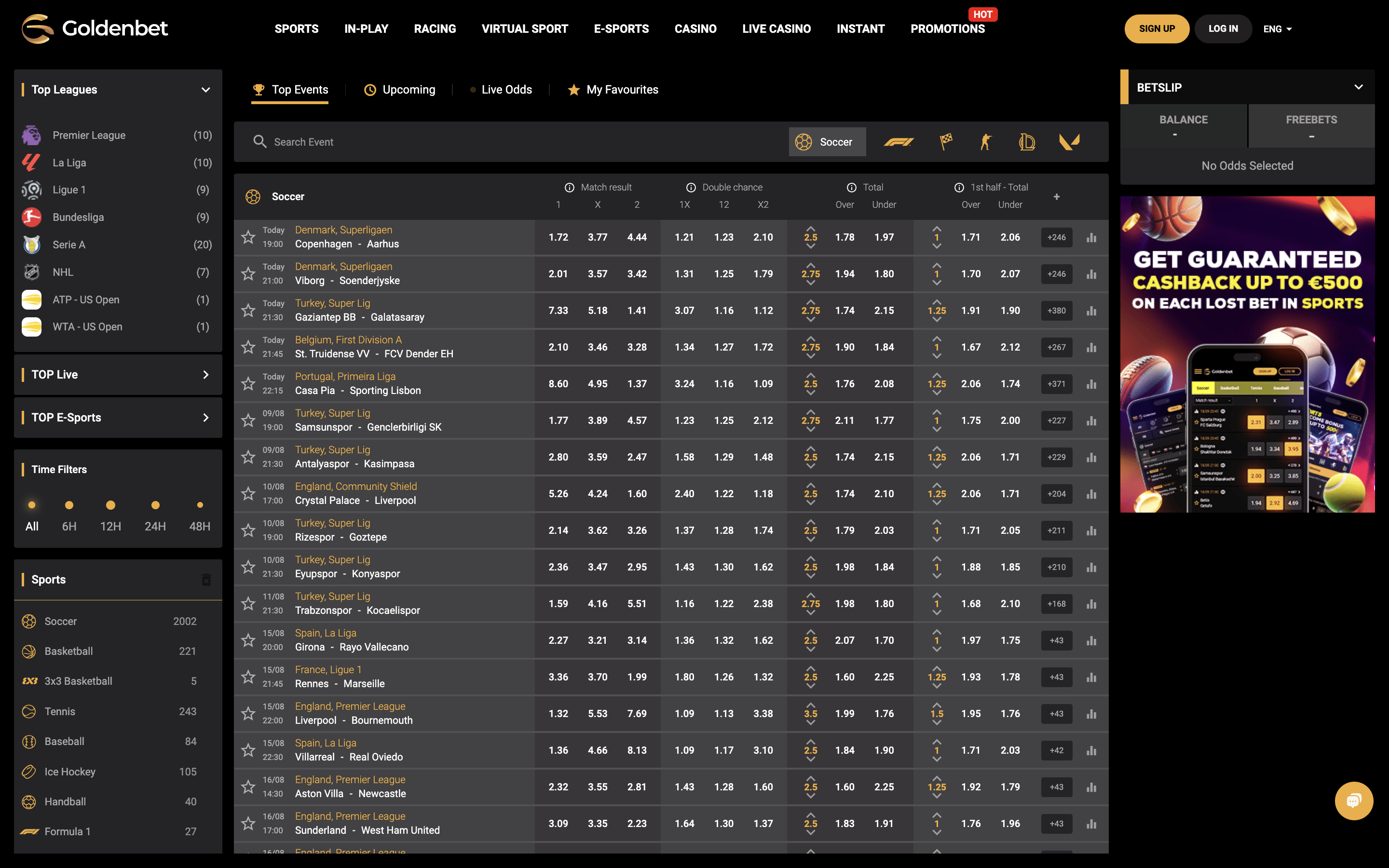 Goldenbet Sportsbook Banner