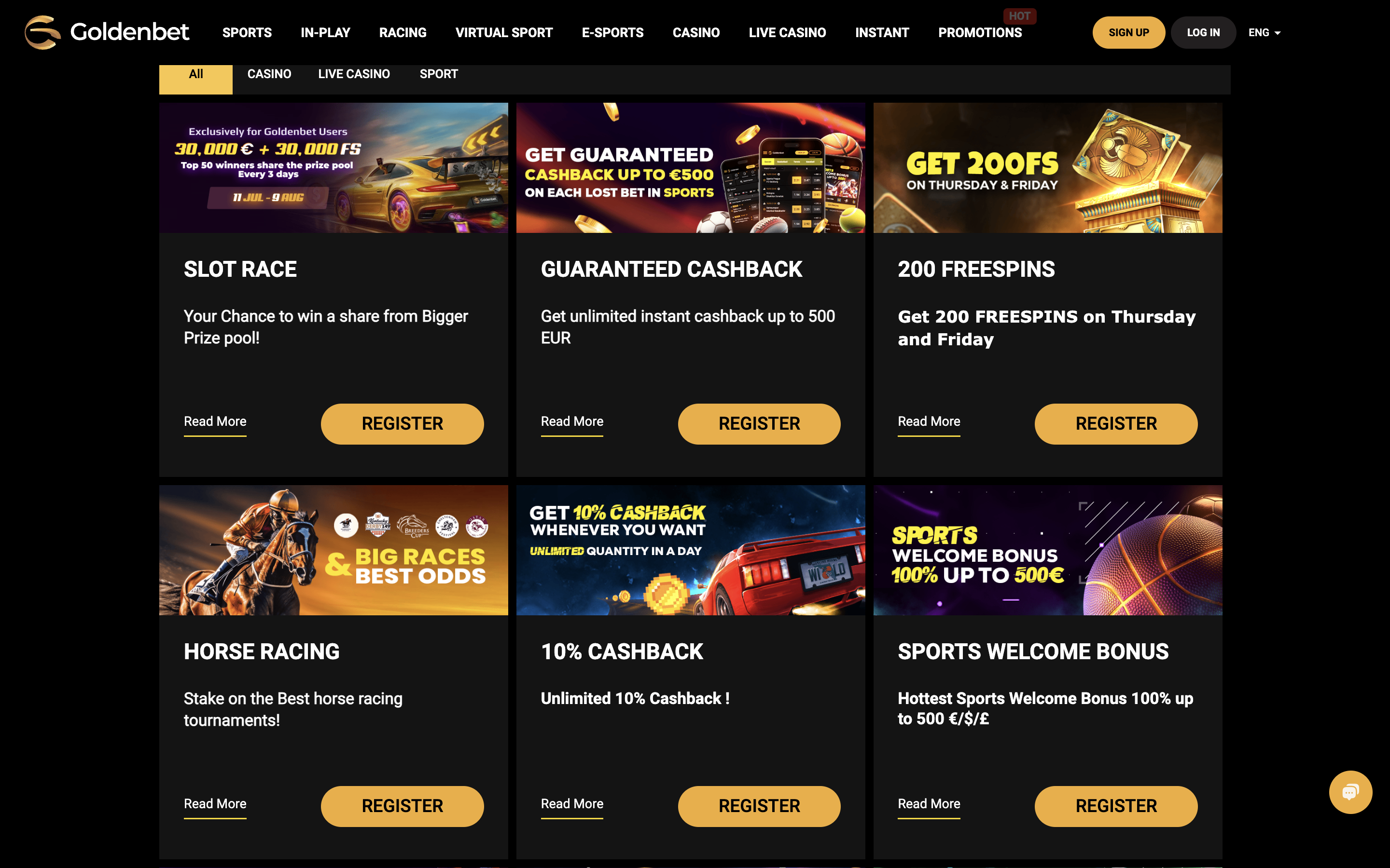 Goldenbet Casino Bonuses and Promotions Banner