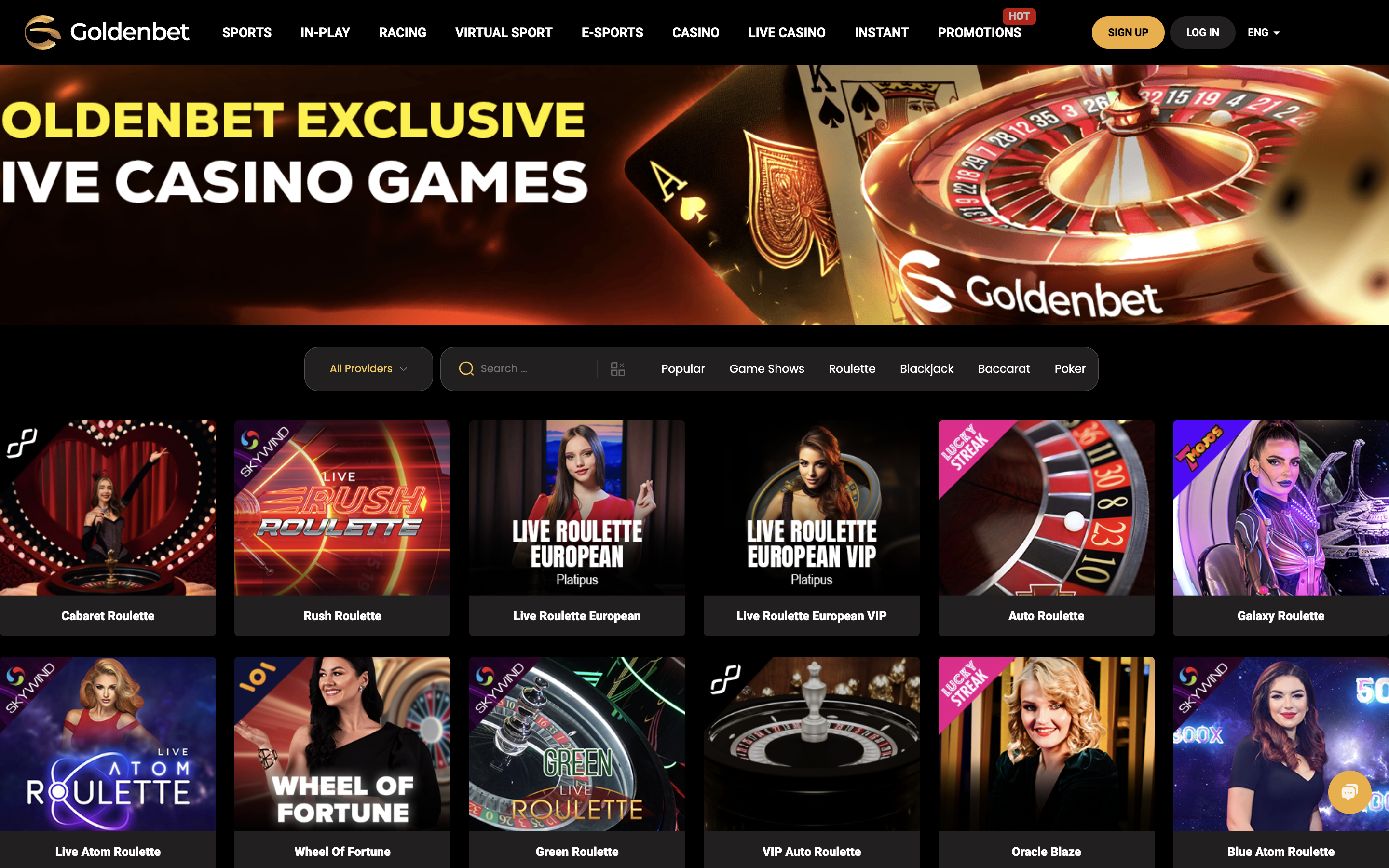 Goldenbet Live Casino Banner
