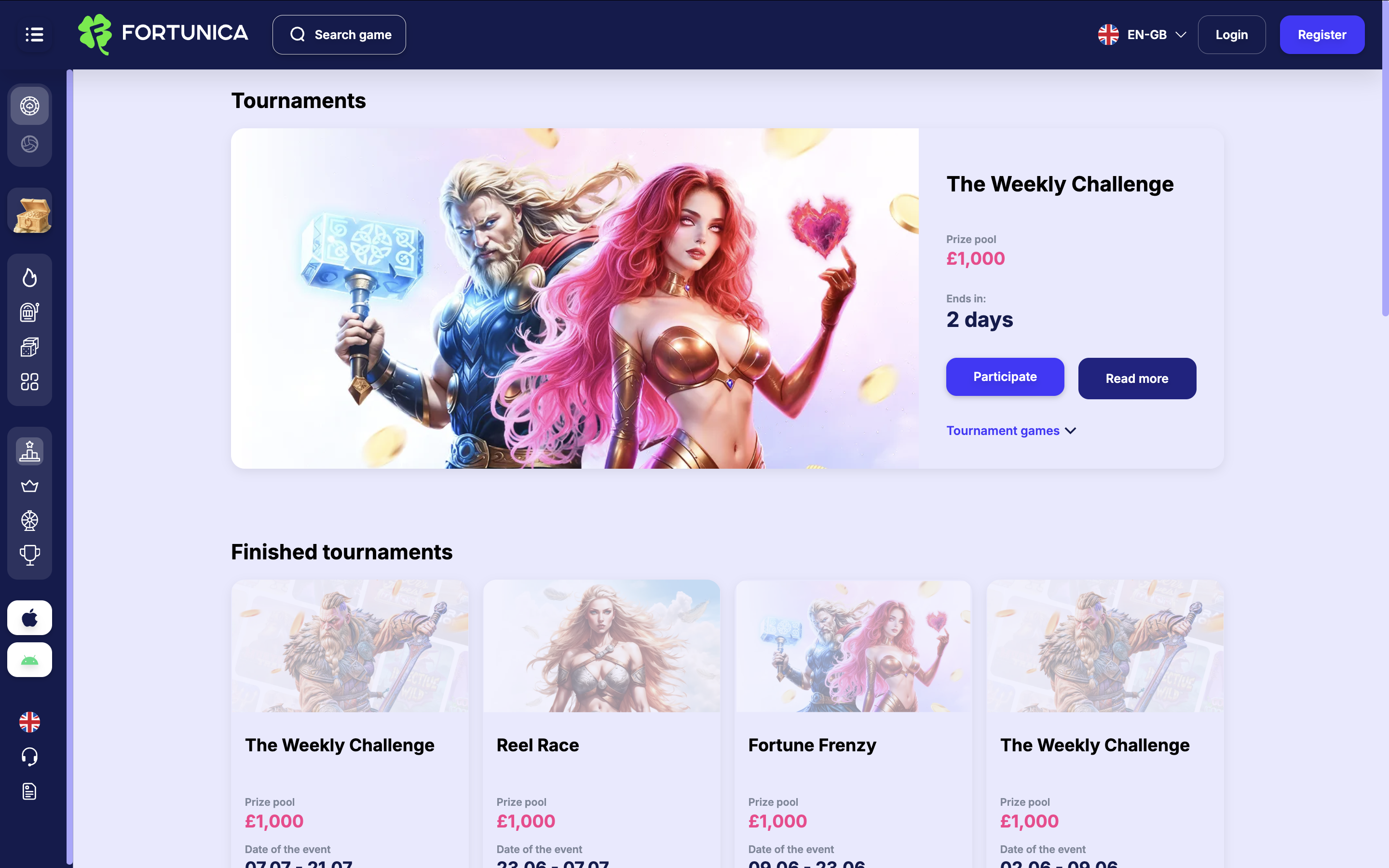 Fortunica Tournaments Banner