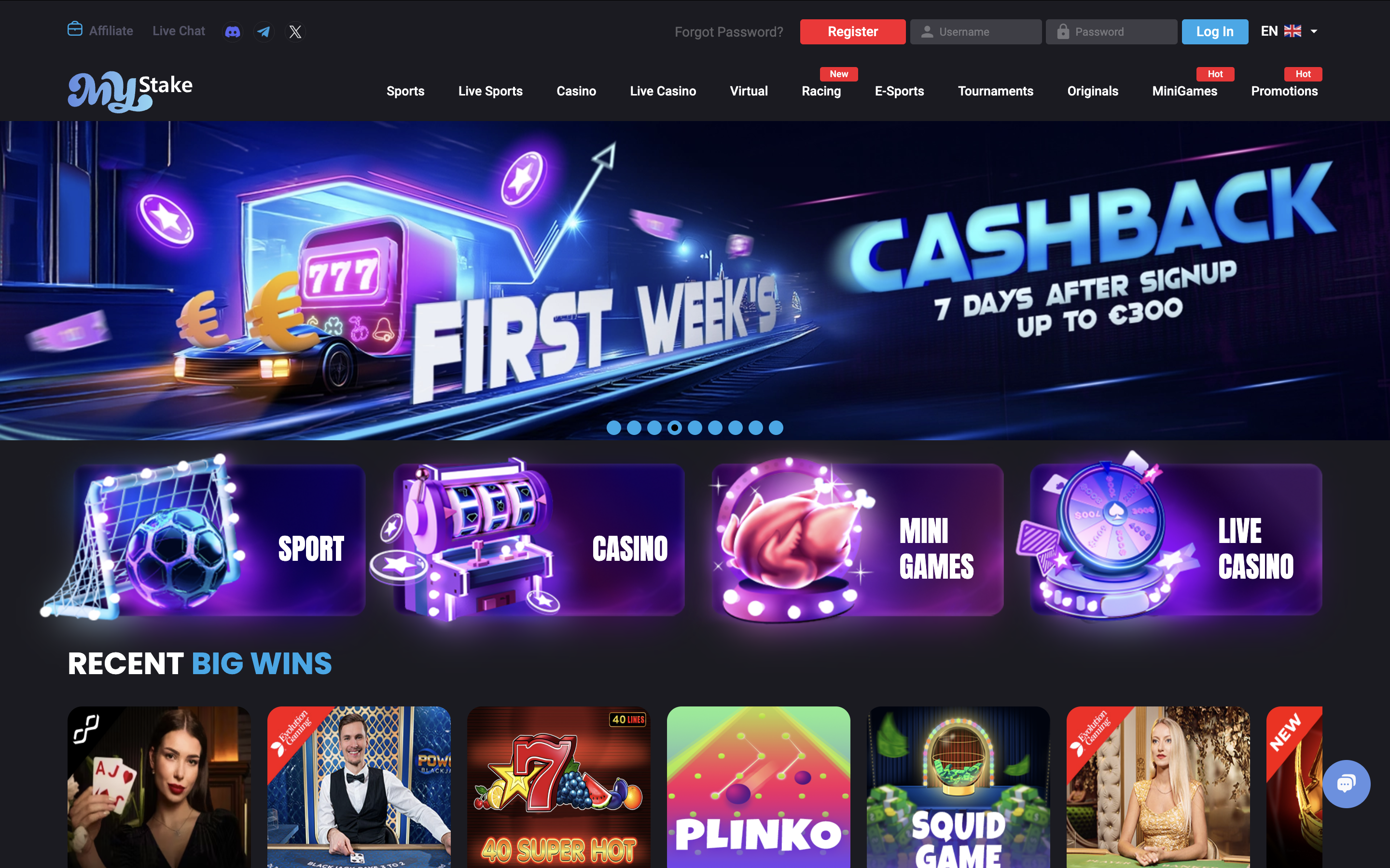 MyStake Casino Banner