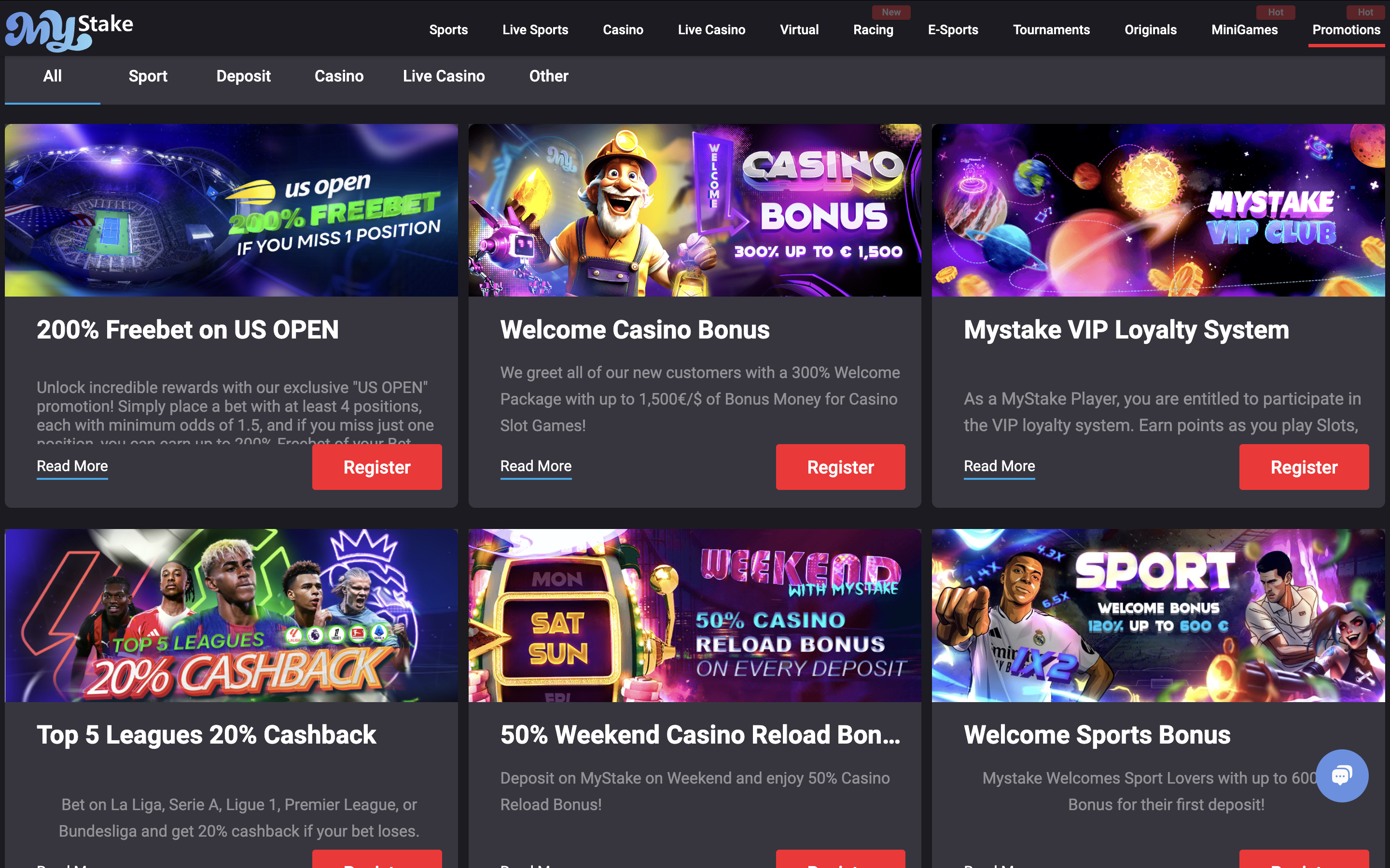MyStake Casino Bonuses and Promotions Banner