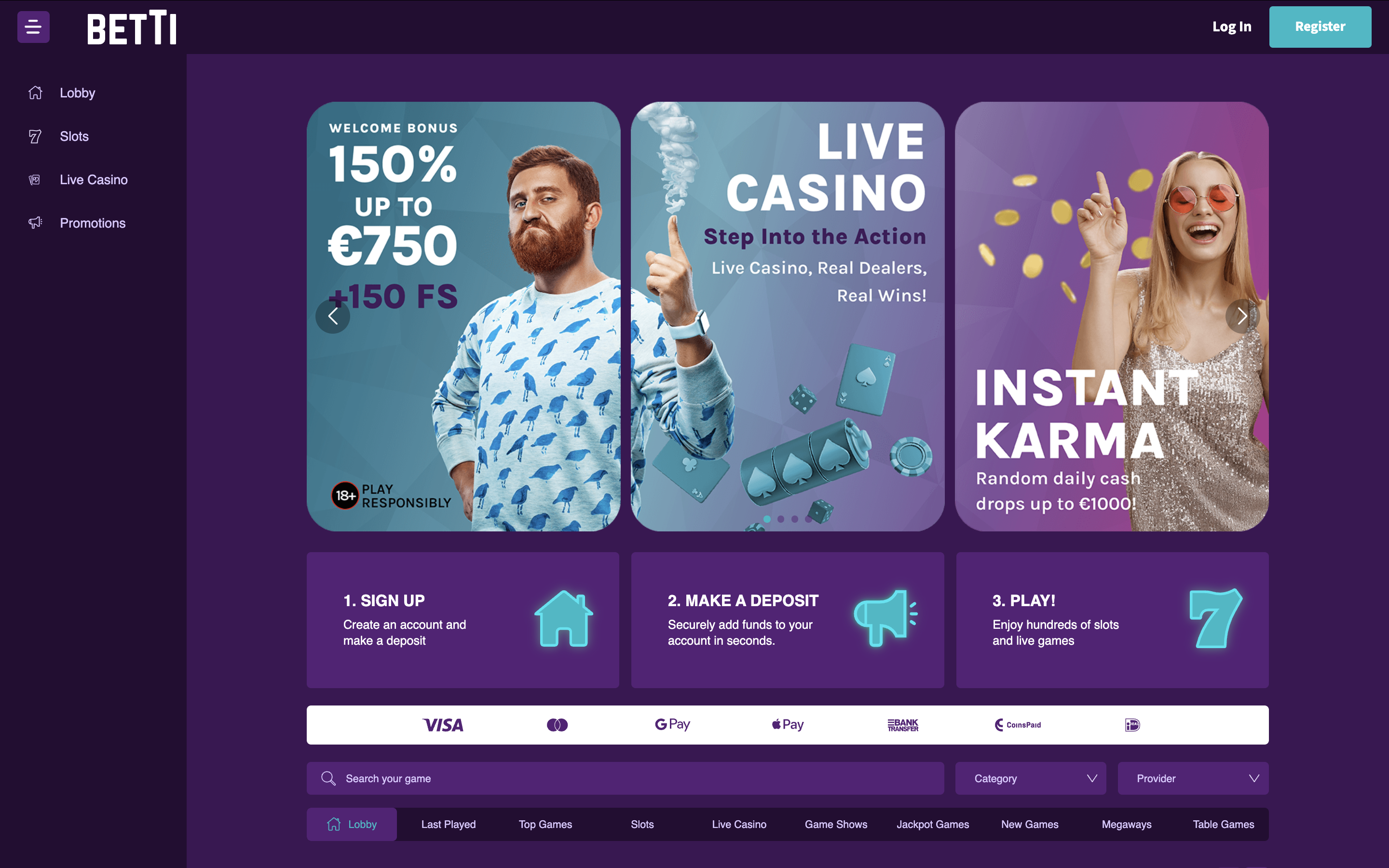 Betti Casino Banner