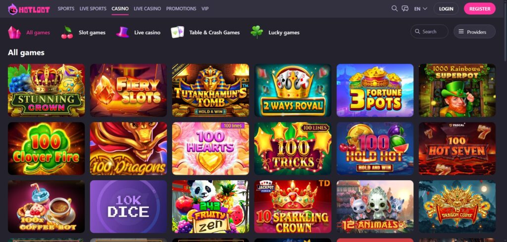 Explore HotLoot Casino games