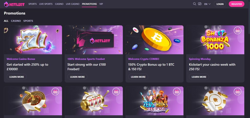 Discover HotLoot Casino promotions