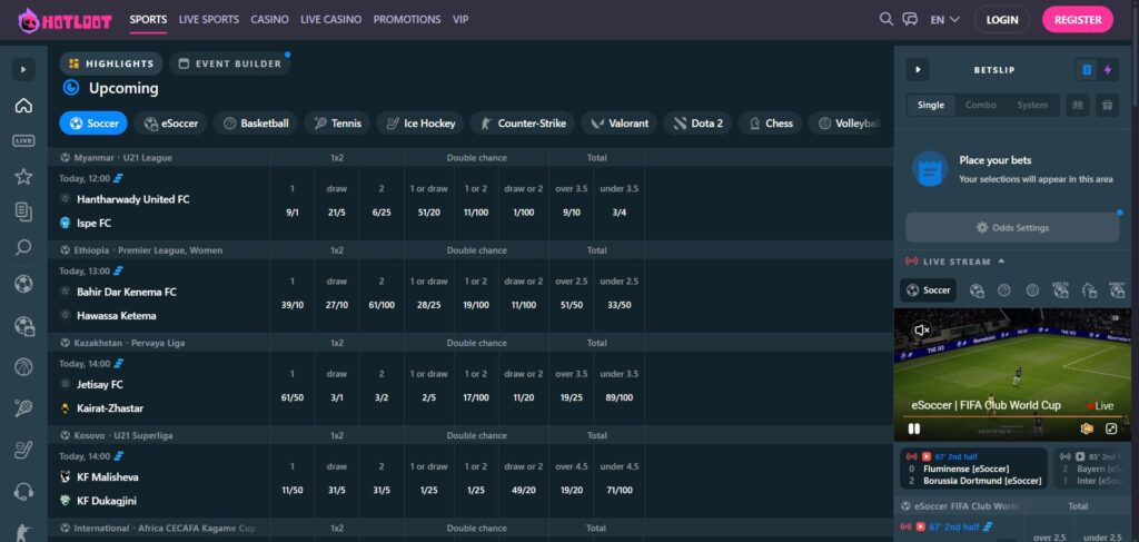 Discover HotLoot Casino sports betting